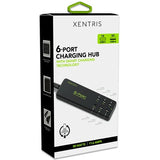 Xentris 58W 6-Port Smart Charging Hub - Black - Fastbatterycharger.com
