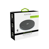 Xentris 5W Qi Wireless Charging Pad - Black 5W Standard Qi-Certified Ultra Slim Wireless Charger for iPhone X, iPhone 8 / 8 Plus works with samsung series as well - Fastbatterycharger.com