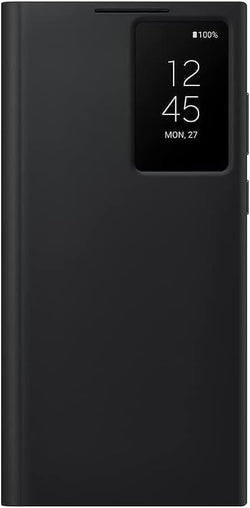 Samsung Galaxy S22 Ultra S-View Flip Cover, Protective Phone Case, Tap Control, Cutting Edge Design, US Version, Black, (EF-ZS908CBEGUS)