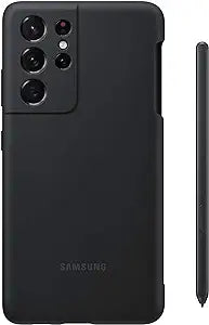 Samsung Galaxy S21 Ultra Silicone Case with S-Pen Bundle - Black (US Version)