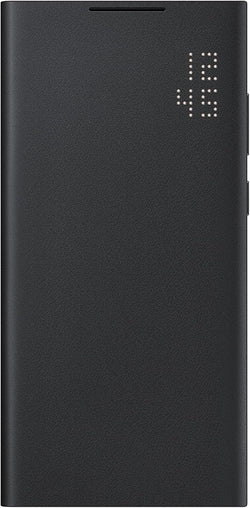 Samsung Galaxy S22 Ultra LED View Cover, Protective Phone Case, Tap Control, Card Pocket, Customizable, Shockproof, US Version, Black, (EF-NS908PBEGUS)