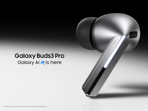 SAMSUNG Galaxy Buds 3 Pro AI True Wireless Bluetooth Earbuds, Noise Cancelling, Sound Optimization, Real-Time Interpreter, Redesigned Comfort Fit, Silver