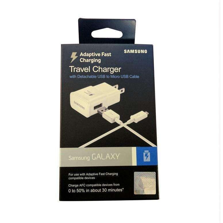 Samsung Fast Charger Adaptive Fast Battery Charger - for Samsung Galaxy S6/Edge-6 Note 5/ s7/s7edge - in Retail Packing - Fastbatterycharger.com