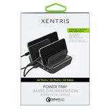 Xentris Power Tray - Black for Iphone for Galaxy S7/S6/Edge/Plus, Note 5/4 and PowerIQ for iPhone X / 8 / 7 / 6s / Plus, iPad Pro/Air 2/mini, LG, Nexus, HTC and More - Fastbatterycharger.com